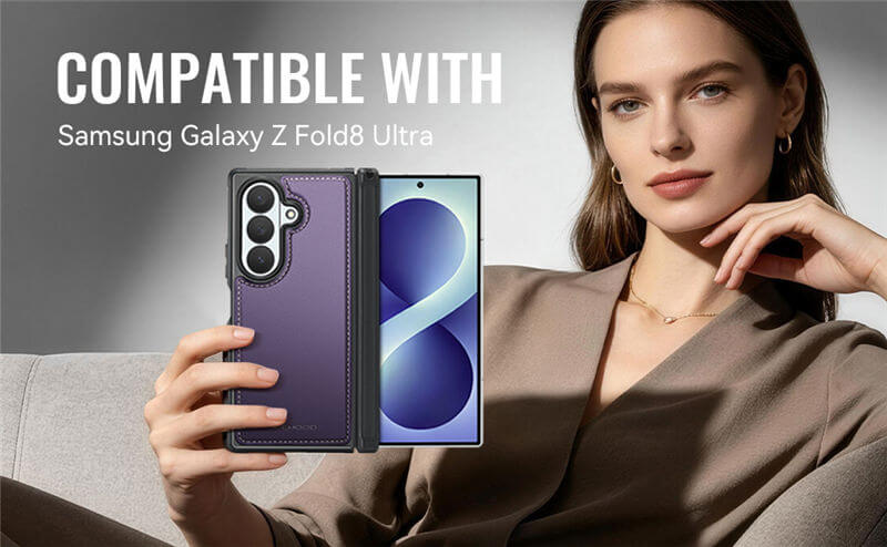 JEEHOOD Samsung Galaxy Z Fold8 Ultra Magnetic Leather Case