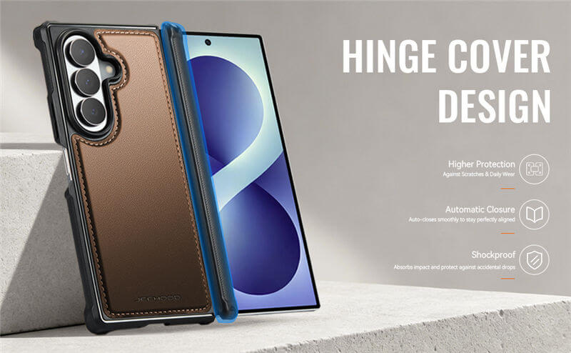 JEEHOOD Samsung Galaxy Z Fold8 Ultra Magnetic Leather Case