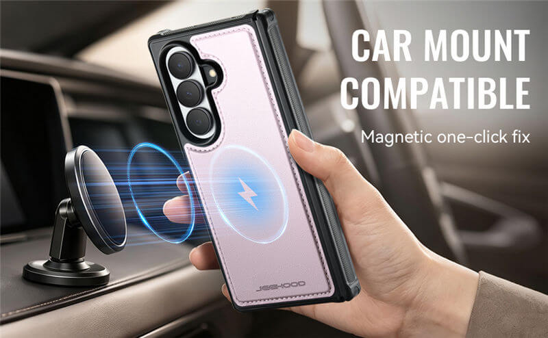 JEEHOOD Samsung Galaxy Z Fold8 Ultra Magnetic Leather Case