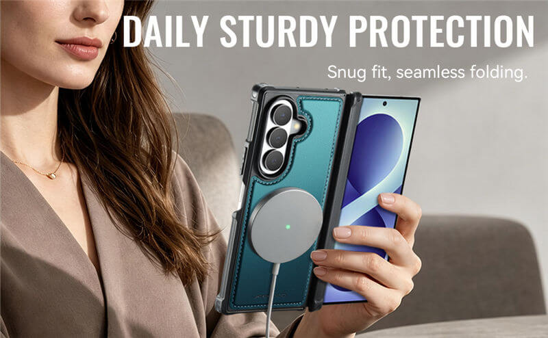 JEEHOOD Samsung Galaxy Z Fold8 Ultra Magnetic Leather Case