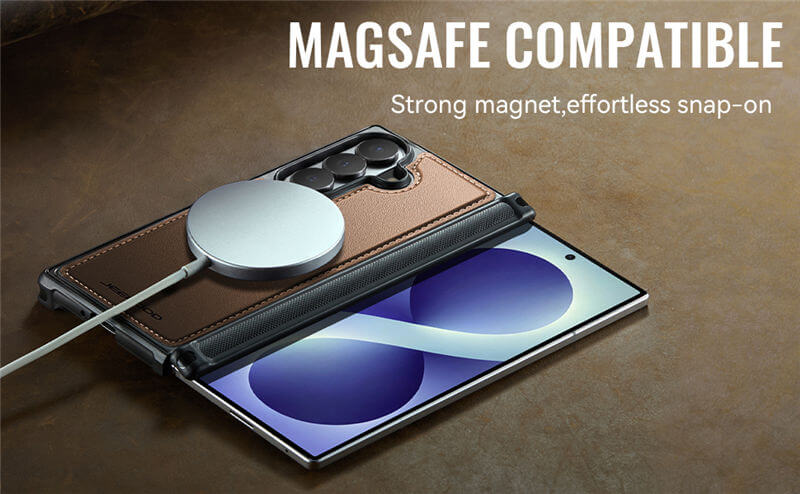 JEEHOOD Samsung Galaxy Z Fold8 Ultra Magnetic Leather Case