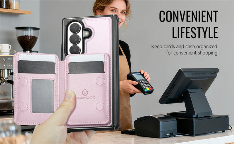 JEEHOOD Samsung Galaxy Z Fold8 Ultra 2-in-1 Magnetic Wallet Case