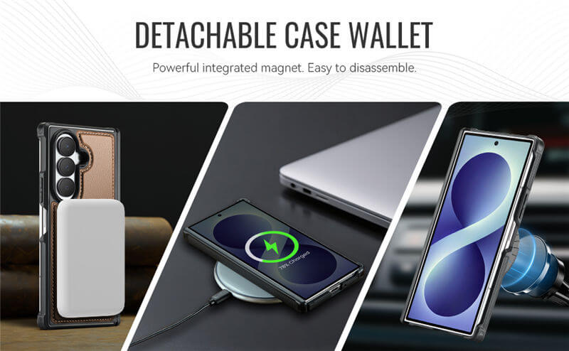 JEEHOOD Samsung Galaxy Z Fold8 Ultra 2-in-1 Magnetic Wallet Case