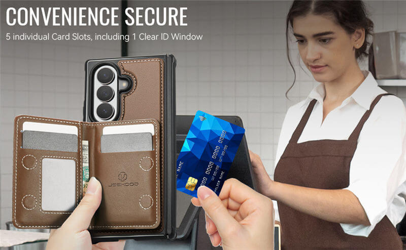 JEEHOOD Samsung Galaxy Z Fold8 Ultra Detachable Magnetic Zipper Wallet Case