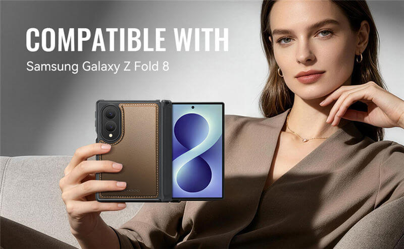 JEEHOOD Samsung Galaxy Z Fold8 Magnetic Leather Case