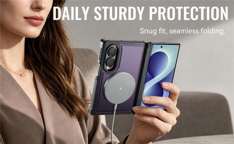 JEEHOOD Samsung Galaxy Z Fold8 Magnetic Leather Case