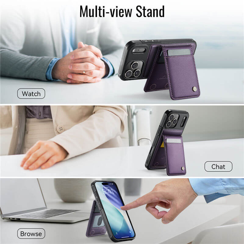 JEEHOOD iPhone 18 Pro Max Detachable 2-in-1 Magnetic Wallet Case