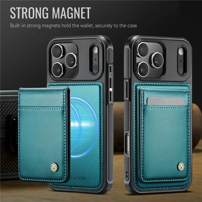 JEEHOOD iPhone 18 Pro Max Detachable 2-in-1 Magnetic Wallet Case