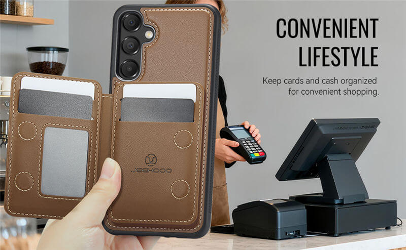 JEEHOOD Samsung Galaxy A17 Wallet Case